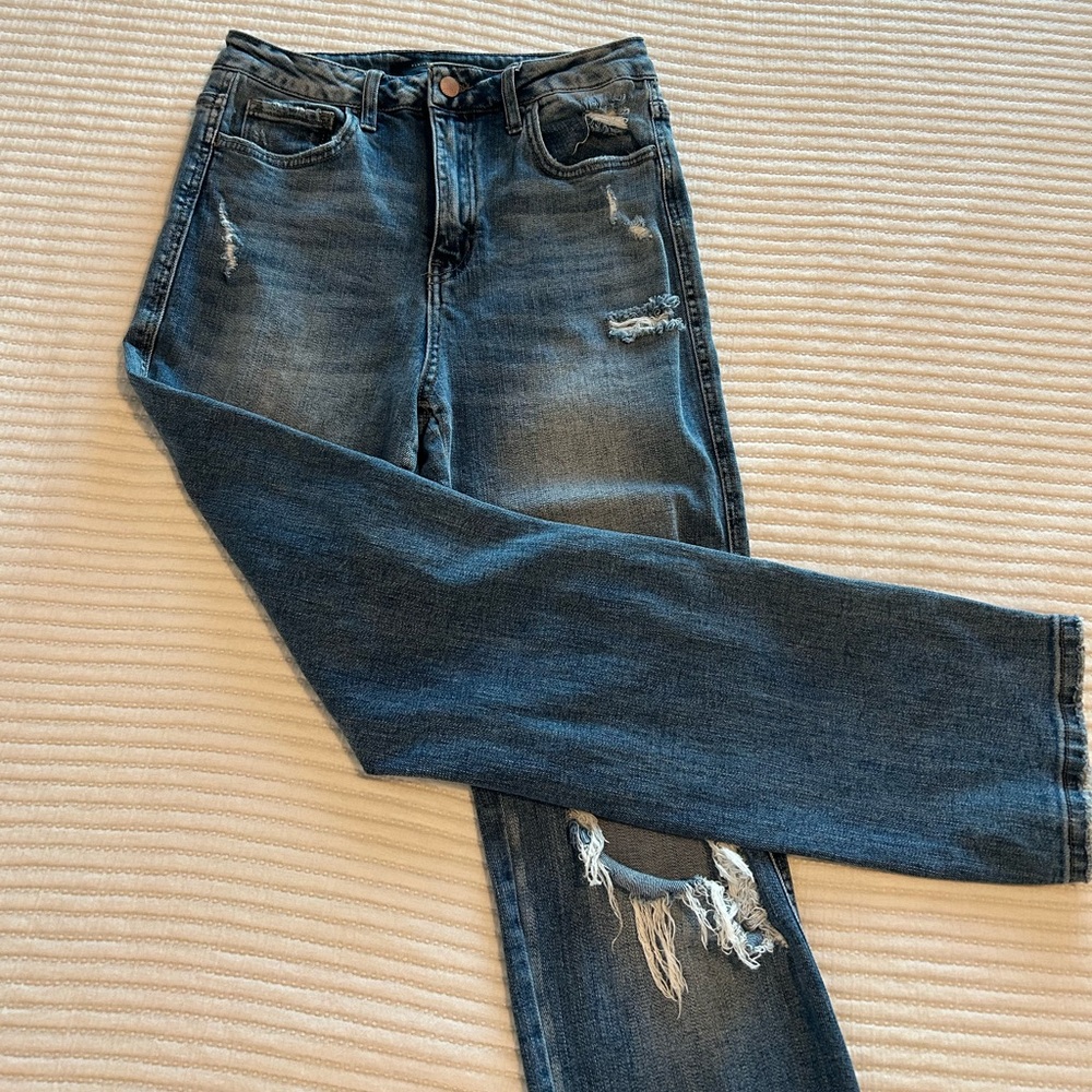 Flying Monkey ultra high rise ankle Straight jeans